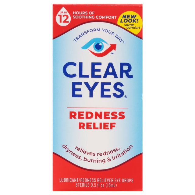 Clear Eyes Redness Eye Relief Lubricant Eye Drops, 0.5 Fl Oz