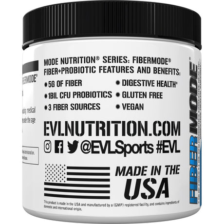 Probiotic Fiber Powder - EVL Fibermode Soluble Fiber Supplement Probiotics for Men & Women - 1 Billion CFU Probiotics 5G Fiber 30 Servings - Immune Support, Gut & Digestive Health