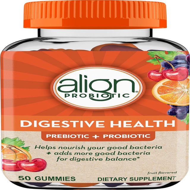 Align Digestive Health Prebiotic + Probiotic Gummies Fruit Flavored - 50 Ct