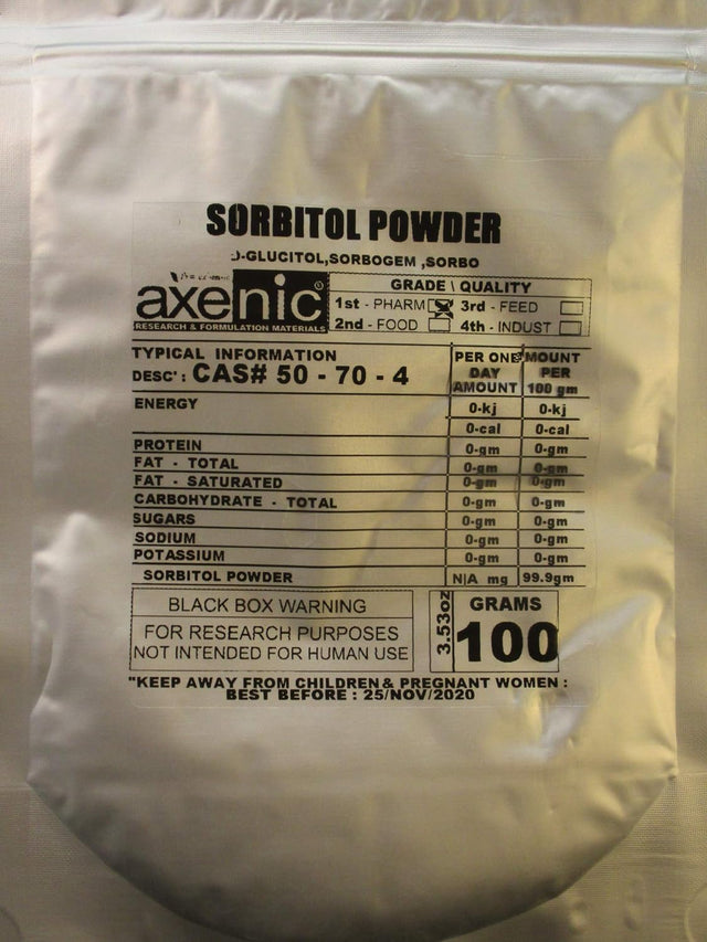 100 Grams SORBITOL Powder 100%