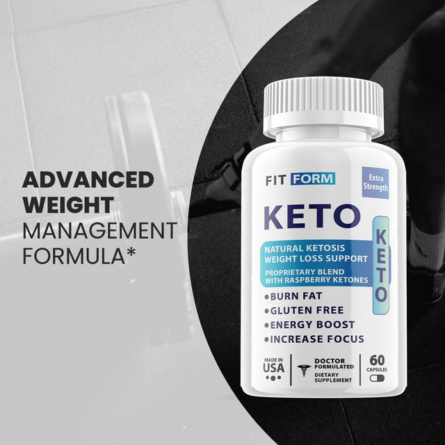 (5 Pack) Fit Form Keto - Supplement for Weight Loss - Energy & Focus Boosting Dietary Supplements for Weight Management & Metabolism - Advanced Fat Burn Raspberry Ketones Pills - 300 Capsules