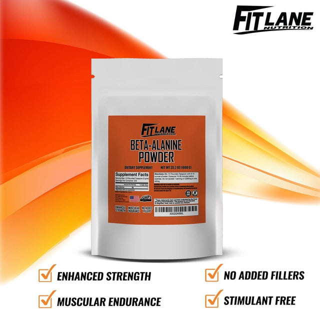 Beta Alanine Powder. Bulk Pre Workout Supplement 1000 Grams (2.2 Lbs) 333 Servings Unflavored. Value Sized Bag.