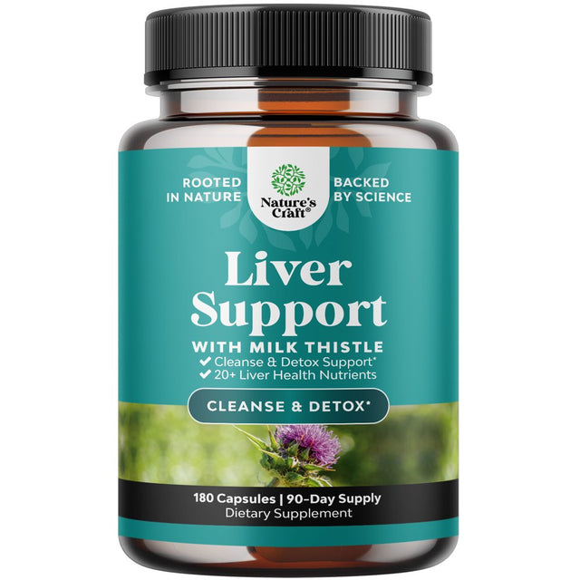 Liver Cleanse Detox & Repair Formula - Herbal Liver Support Supplement with Milk Thistle Dandelion Root Turmeric and Artichoke Extract for Liver Health - Silymarin Milk Thistle Liver Detox Capsules