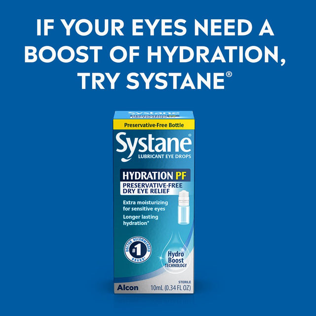 Systane Hydration Preservative Free Dry Eye Care Eye Drops, 10 Ml