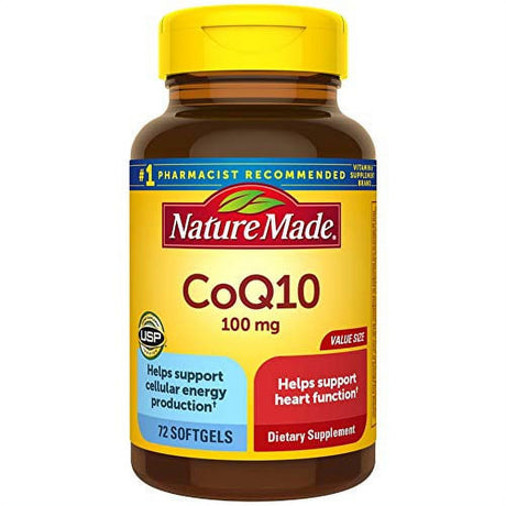 Nature Made Coq10 100 Mg Softgels, 72 Count Value Size for Heart Health