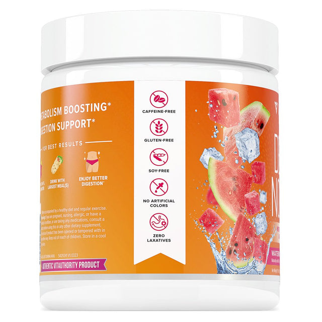 Detox Nourish Detox Cleanse Weight Loss Powder: Natural Digestive Enzyme Supplement with Apple Cider Vinegar to Support Healthy Weight Loss for Women and Men and Bloating Relief, Watermelon, 50 Svgs.