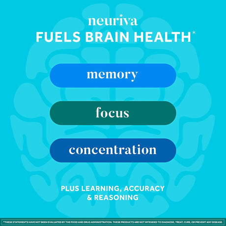 NEURIVA plus Brain Supplement for Memory, Focus & Concentration + Cognative Function with Vitamins B6 & B12 and Clinically Tested Nootropics Phosphatidylserine and Neurofactor, 50Ct Strawberry Gummies