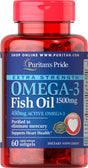 Puritan'S Pride Extra Strength Omega-3 Fish Oil 1500 Mg (450 Mg Active Omega-3)