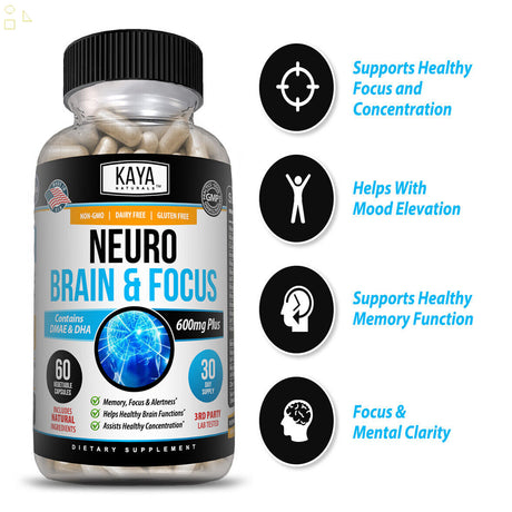 Brain Health & Memory Booster, Focus Function, Clarity Nootropic Supplement | Compare to Focus Factor Active Ingredients