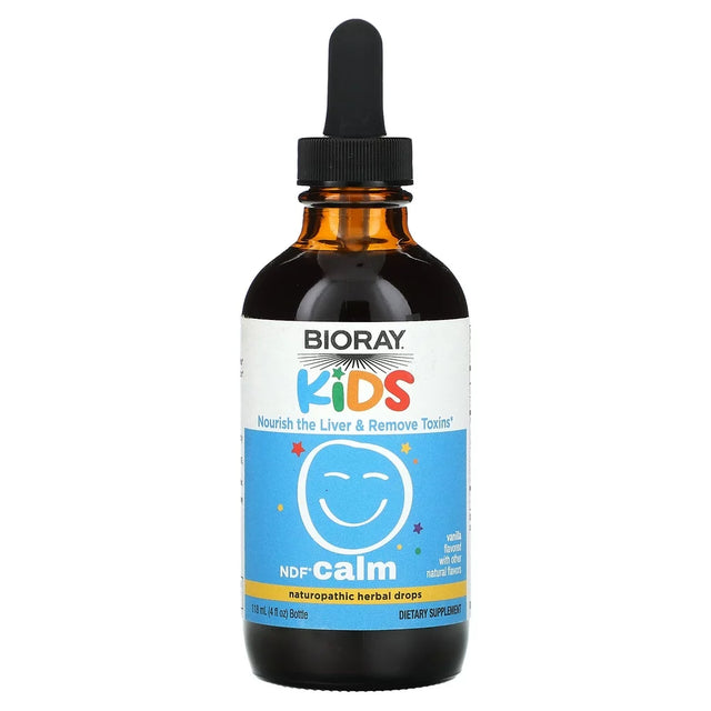 Bioray Kids, NDF Calm, Naturopathic Herbal Drops, Vanilla, 4 Fl Oz (118 Ml)