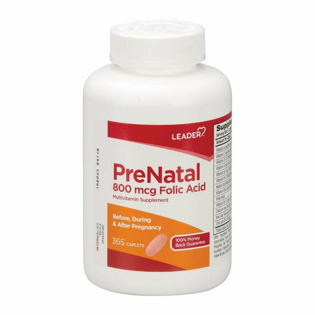 Leader Multivitamin Prenatal Folic Acid Support Mom'S Health, 365Ct, 4-Pack