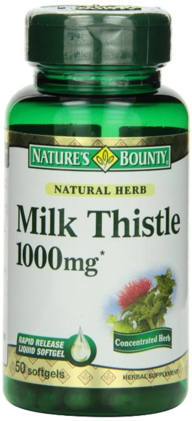 Nature'S Bounty Milk Thistle 1000Mg Softgels 50 Ea (Pack of 4)