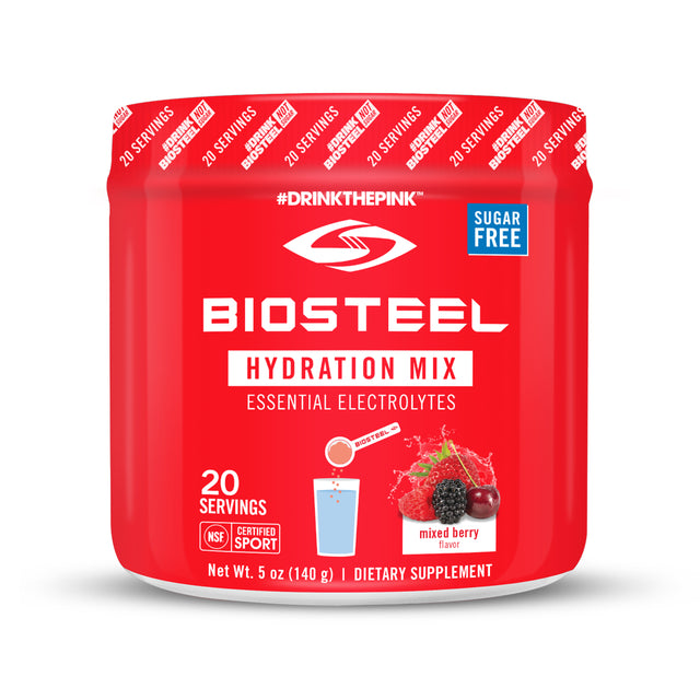 Biosteel Hydration Mix - Zero Sugar, Essential Electrolyte Sports Drink Powder - Mixed Berry - 20 Servings