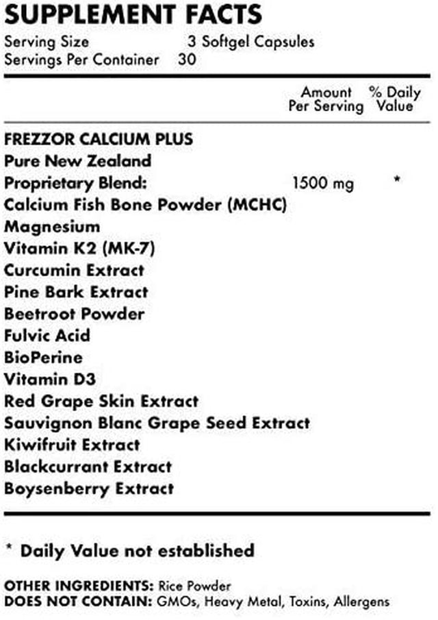 <Span Style="Font-Size: 10.5Pt;">Frezzor Calcium plus Magnesium, Highly Bioavailable Bone Supplement, </Span>Vitamins K2 and D3, 5-Pack, 450 Capsules