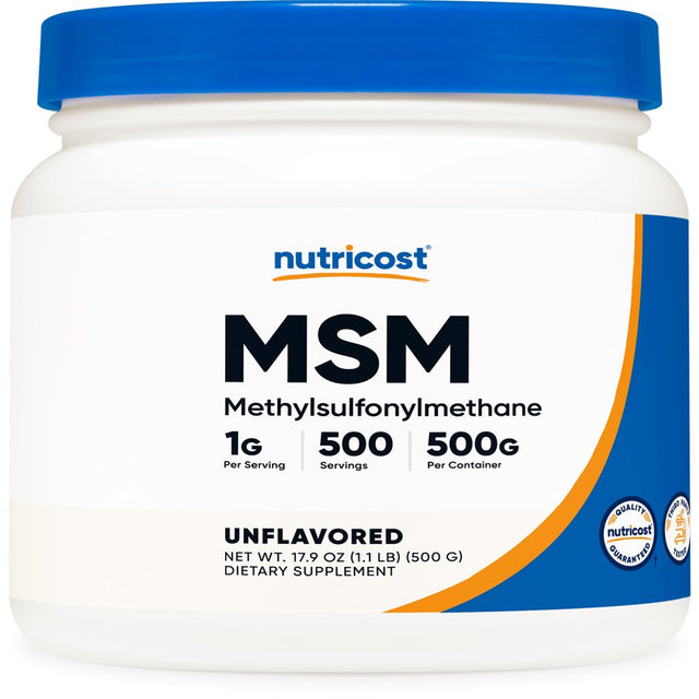 Nutricost MSM Powder 500 Grams (Methylsulfonylmethane) - Non-Gmo Supplement