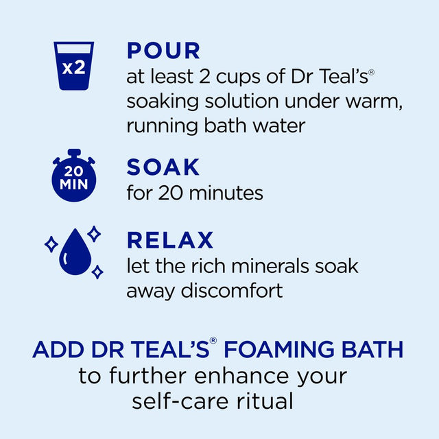 Dr Teal'S Refresh & Revitalize Epsom Salt Soaking Solution with Superfoods, 3 Lbs