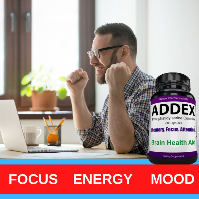 Addex Brain Booster Vitamins for Men & Women, Support Memory and Focus - Improve Brain Focus, Clarity & Memory Supplements for Seniors & Adults, Energy & Mood Booster 60 Count