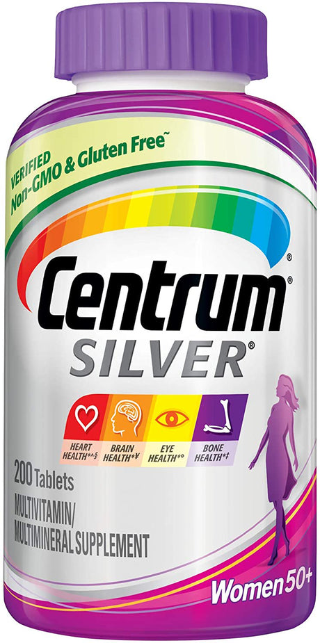 Centrum Silver Women Multivitamin Tablet, Age 50 and Older 200 Ct.