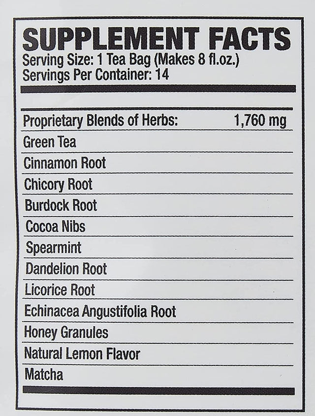 Rapid Fire Slim Tea 14 Day Herbal Teatox, Blend of Natural Herbs and Botanicals, Supports Healthy Weight Management, Supports Metabolism, Delicious Lemon Flavor, 14 Servings