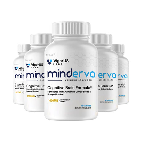 Minderva, Vigorus Labs Minderva Cognitive Brain Formula - 5 Pack