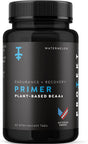 PRIMER - Plant-Based BCAA Supplement with Vitamin C - 60 Effervescent Tablets - Vegan BCAA - Watermelon Flavor - Maximum Absorption for Optimal Performance and Faster Recovery