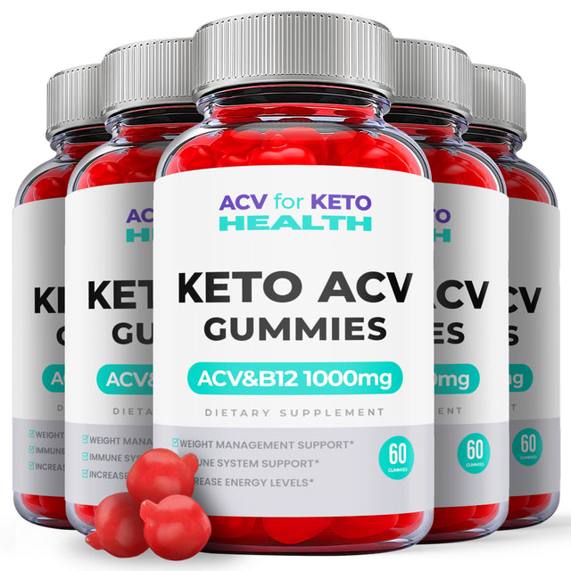 (5 Pack) ACV for Keto Health Keto ACV Gummies - Supplement for Weight Loss - Energy & Focus Boosting Dietary Supplements for Weight Management & Metabolism - Fat Burn - 300 Gummies