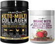 Sports Nutrition Endurance Energy Powder Pack Pre Workout 5 Collagen Protein Amino Acid Keto MCT Nitric Oxide BCCA L-Arginine L-Citrulline Biotin Bioperine Caffeine Vitamin B12 C D E K 31+ Day