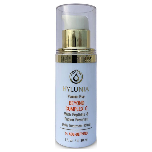 Hylunia beyond Complex C Serum with Turmeric & Vit C, a & E- 1.0 Fl Oz/30Ml. - Hyaluronic Acid, Zinc - Natural Vegan Skin Repair