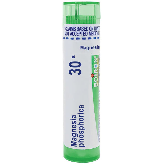 Boiron Magnesia Phosphorica 30X, Homeopathic Medicine for Spasmodic Pain in the Abdomen Improved by Heat, 80 Pellets