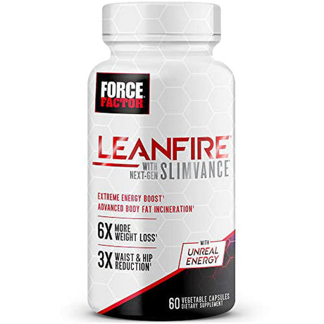 Leanfire with Next-Gen SLIMVANCE Advanced Thermogenic Fat Burner for Weight Loss with B Vitamins and Capsimax to Boost Metabolism, Increase Energy, and Enhance Focus, Force Factor, 60 Capsules