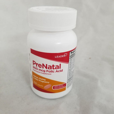 Leader Vitamin Prenatal Tablets, 100Ct