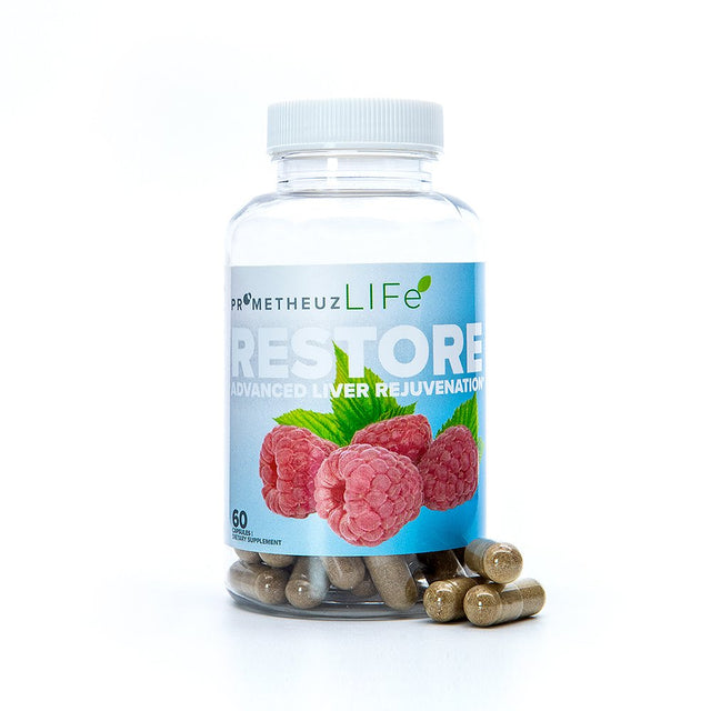 Prometheuzlife Restore Advanced Liver Rejuvenation | Support, Cleanse and Detox the Liver | 60 Capsules