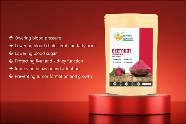 Beetroot Powder Organic for Baking and Smoothies | Nitric Oxide Suppement | Organic Beet Root Powder Boost Stamina and Increases Energy Gluten and GMO Free 5.3 Oz / 150 GMS