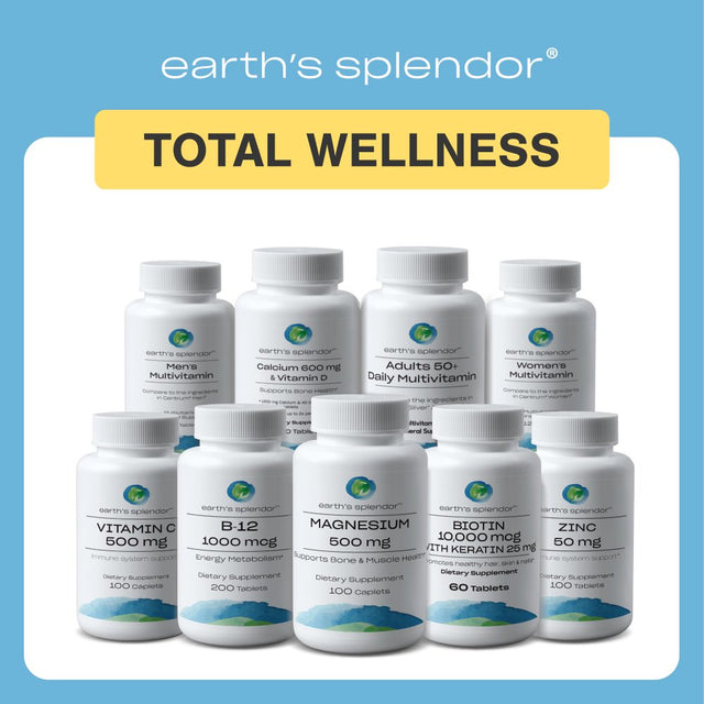 Earth'S Splendor Vitamin C, Dietary Supplement, 500Mg IU Tablets, 100 Count