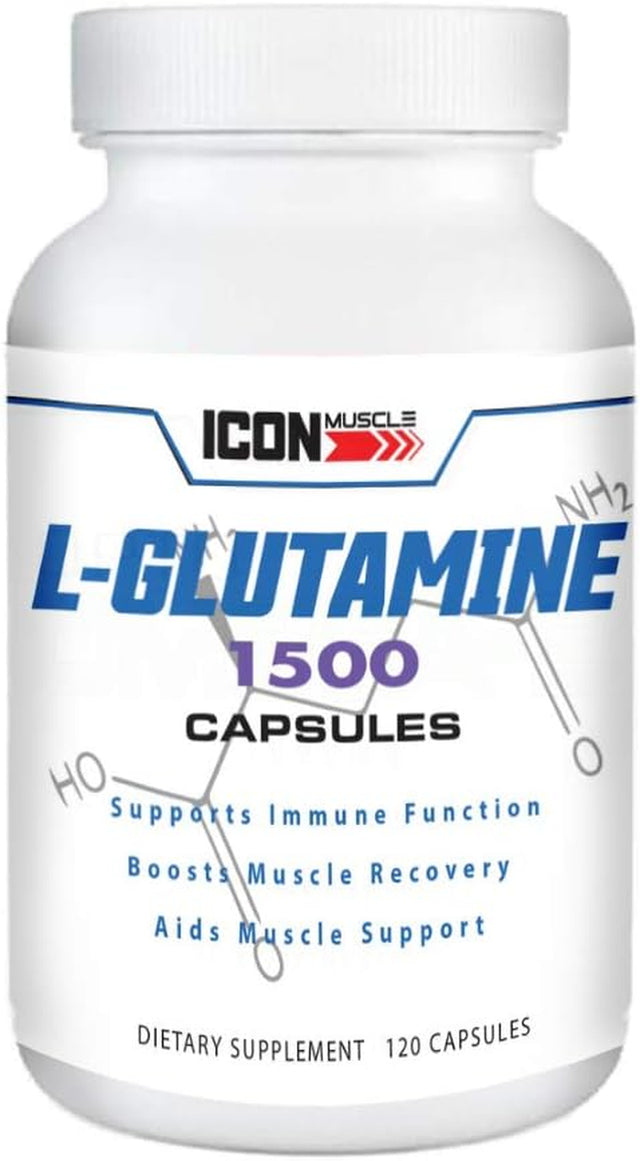 L-Glutamine 1500 Capsules - 1.5 Grams- 120 Capsules -Amino Acid - Muscle Recovery