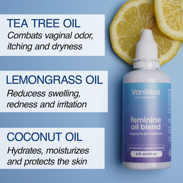 Vanibiss Feminine Oil Blend - Vaginal Odor, Dryness, Ph Balance and Ingrown Hairs (2Fl.Oz)