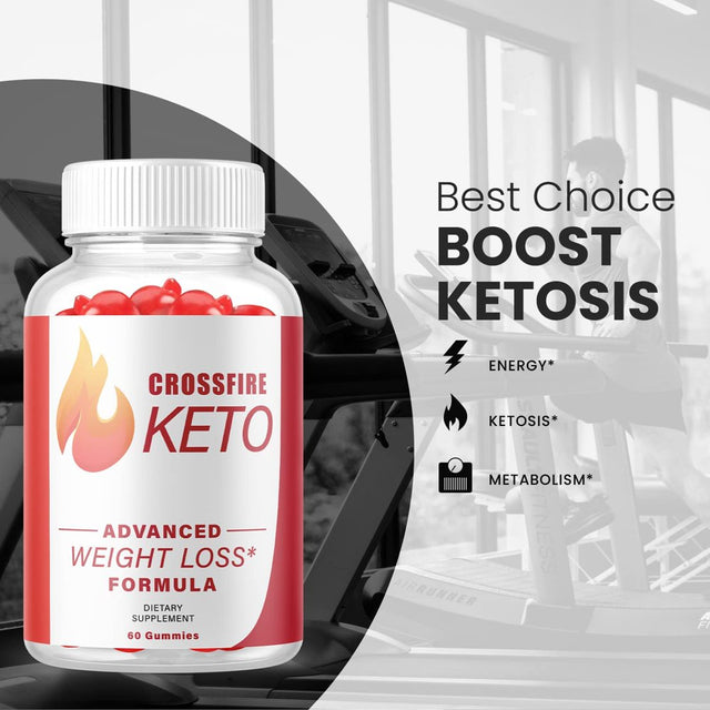 (2 Pack) Crossfire Keto ACV Gummies - Supplement for Weight Loss - Energy & Focus Boosting Dietary Supplements for Weight Management & Metabolism - Fat Burn - 120 Gummies