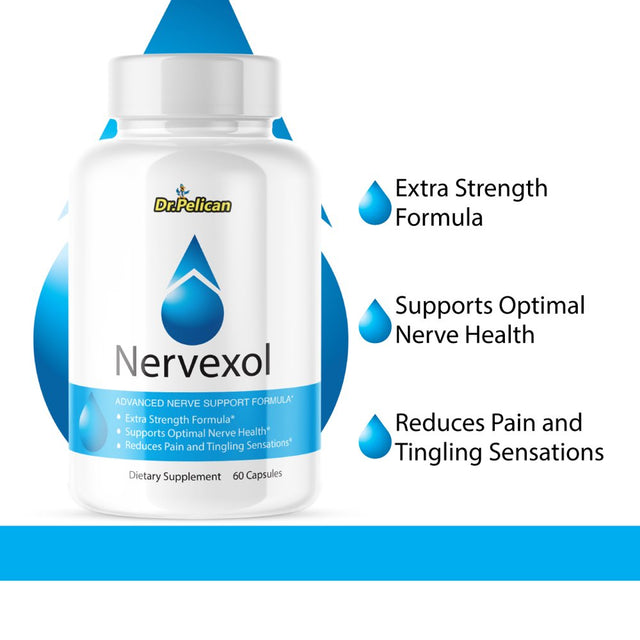 Nervexol- Nerve Support- 12 Bottles- 720 Capsules- Dr. Pelican