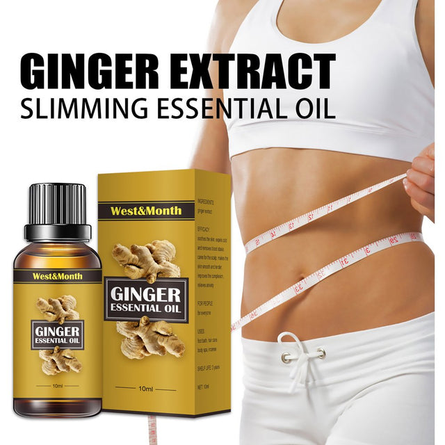 Slimming Ginger Oil Belly Ginger Oil Ginger Oil Belly Button Slimming Stomach Massage Oil-Cellulite Massage Oil Ginger Massage Oil 10Ml, Essential Oil for Skin