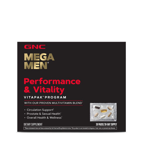 GNC Mega Men Performance and Vitality Vitapak Program - 30 Vitapaks