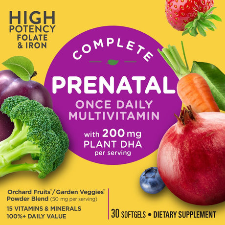 Nature'S Way Alive! Prenatal Multivitamin, High Potency Folate & Iron, 30 Softgels