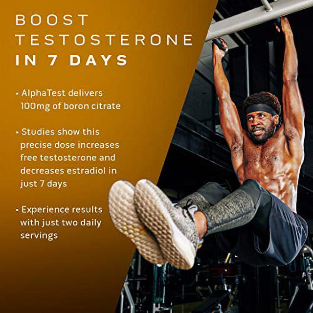 Testosterone Booster for Men | Muscletech Alphatest | Tribulus Terrestris & Boron Supplement | Max-Strength ATP & Test Booster | Daily Workout Supplements for Men, 120 Pills (Package May Var