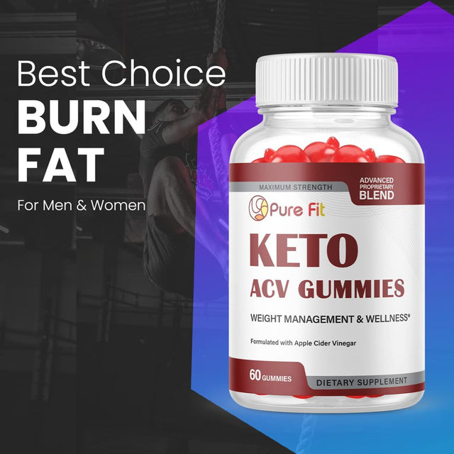 (5 Pack) Pure Fit Keto ACV Gummies - Supplement for Weight Loss - Energy & Focus Boosting Dietary Supplements for Weight Management & Metabolism - Fat Burn - 300 Gummies