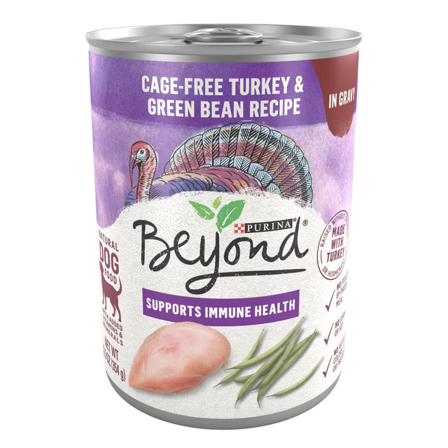 Purina beyond Support Immune Health Wet Dog Food Turkey Green Bean, 12.5 Oz Cans (12 Pack)