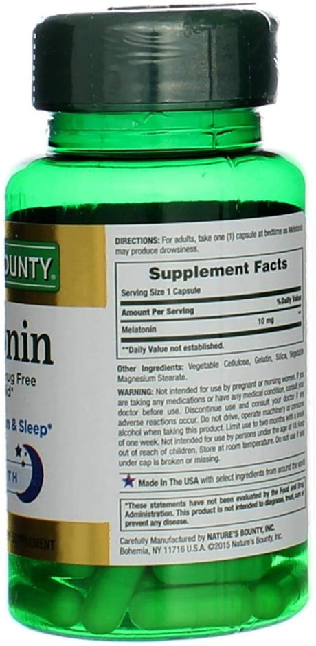 Natures Bounty Maximum Strength Melatonin 10Mg Capsules - 60 Ea, 2 Pack