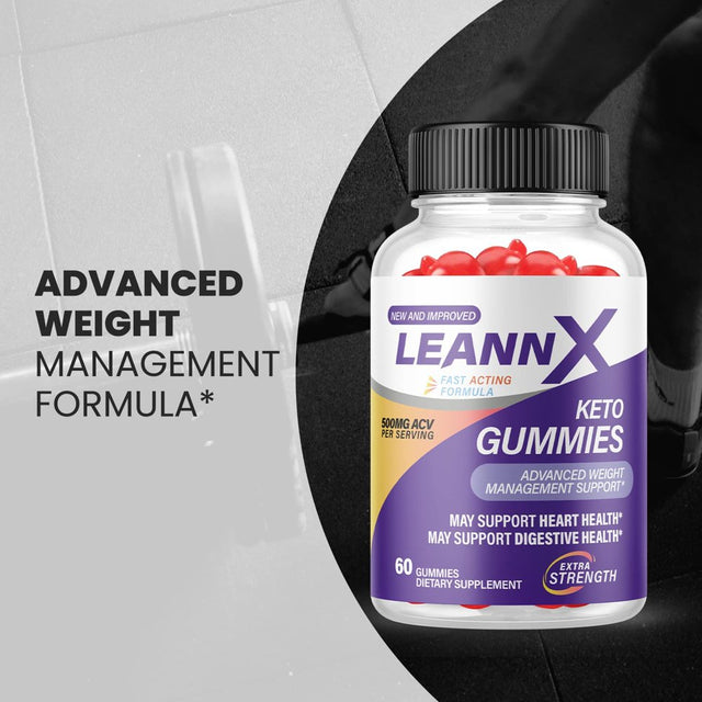 (1 Pack) Leann X Keto ACV Gummies - Supplement for Weight Loss - Energy & Focus Boosting Dietary Supplements for Weight Management & Metabolism - Fat Burn - 60 Gummies