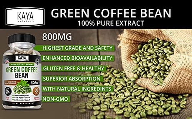 Kaya Naturals Green Coffee Bean 60Ct - Weight Management