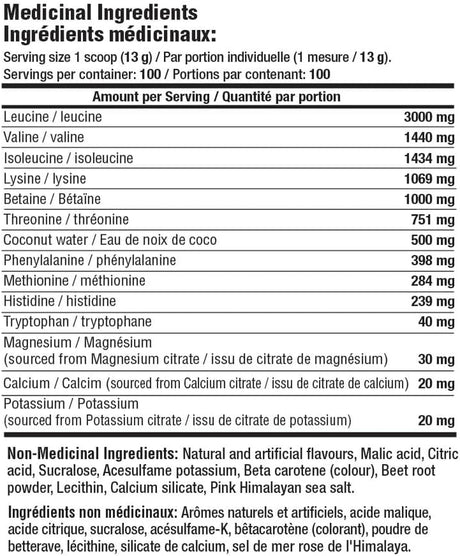 Mammoth EAA9, Performance EAA + BCAA Formula, Full Spectrum Eaas, 6G BCAA Blend, High Leucine for Muscle Recovery, Sugar Free, Zero Calorie, 30 Servings, (Candy Peach)