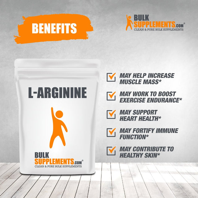 Bulksupplements.Com L-Arginine Base Powder - L-Arginine Powder - Amino Acid Pre-Workout (500 Grams)