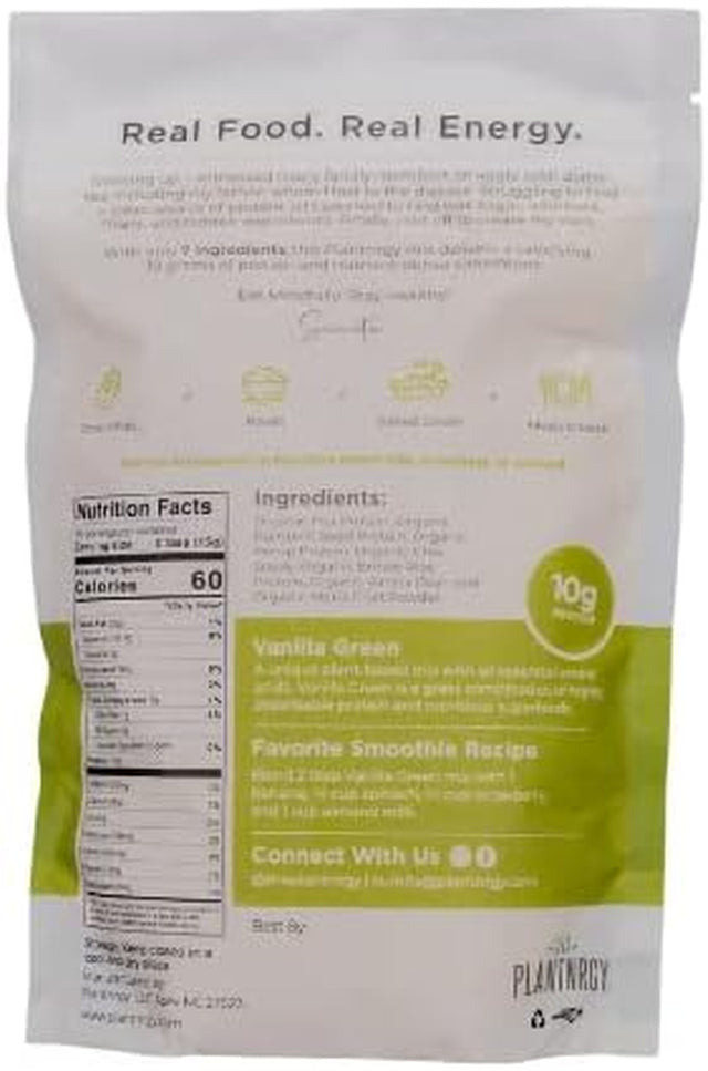 Vanilla Green - Plant-Based Protein and Superfood Mix - Pea Protein, Pumpkin Seed Protein, Hemp Protein, Brown Rice Protein, Chia Seeds, Vanilla Bean, Monk Fruit Powder - 8 Oz, 15 Servings